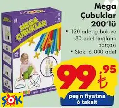 MEGA ÇUBUKLAR 200’LÜ OYUNCAK